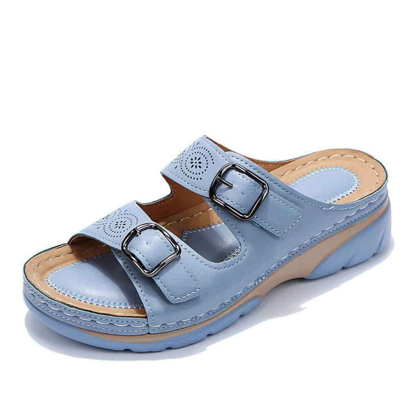 Jardinelle™ — Double Strap Comfort Wedge Sandal