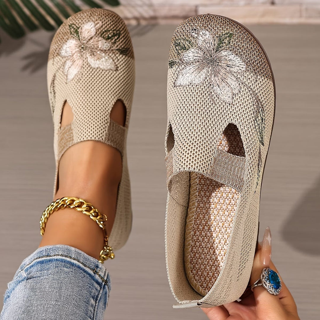 Rosalie™ — Elegant Ergonomic Ballet Flats with Floral Pattern