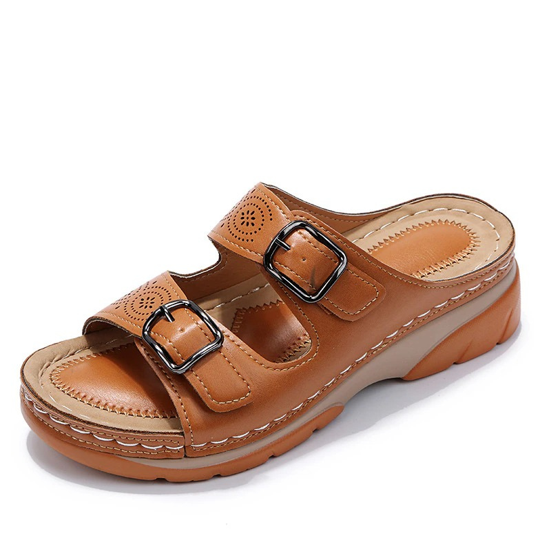 Jardinelle™ — Double Strap Comfort Wedge Sandal