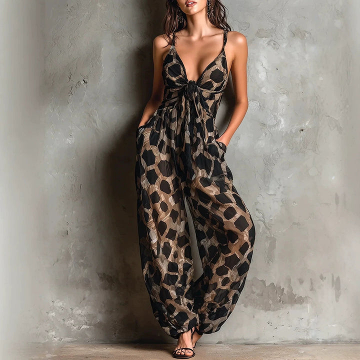 Bianca | Elegant Jumpsuit with Artistic Print