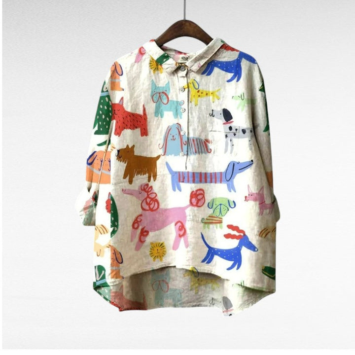 Lison | Fun Animal Print Blouse