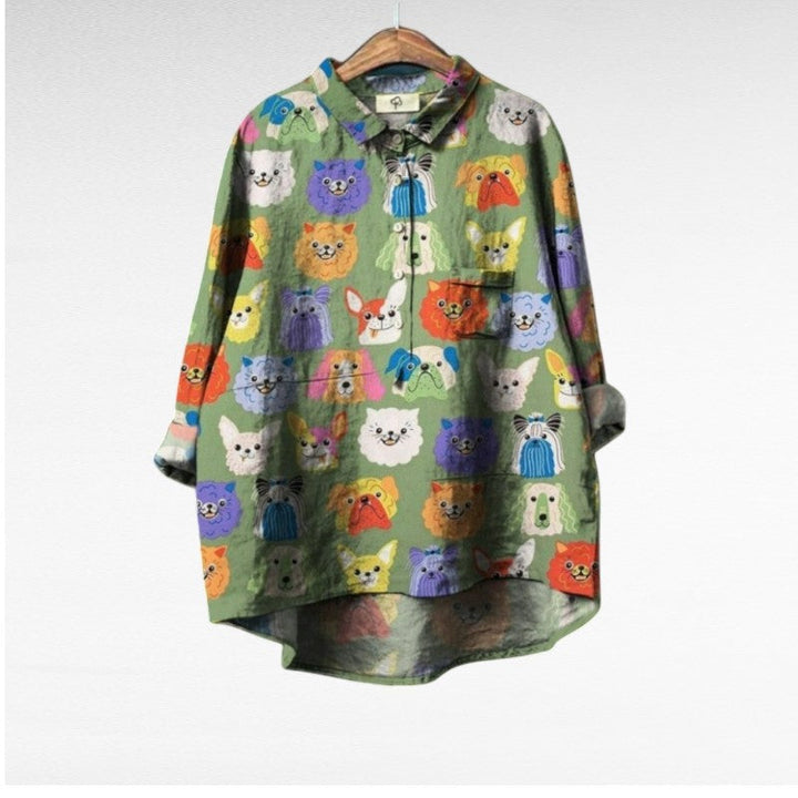 Lison | Fun Animal Print Blouse