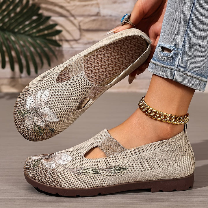 Rosalie™ — Elegant Ergonomic Ballet Flats with Floral Pattern