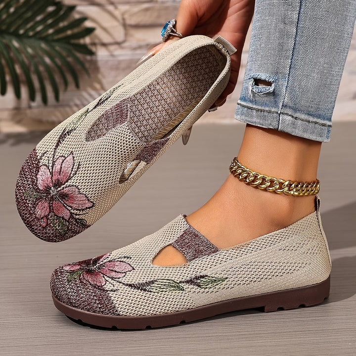 Rosalie™ — Elegant Ergonomic Ballet Flats with Floral Pattern