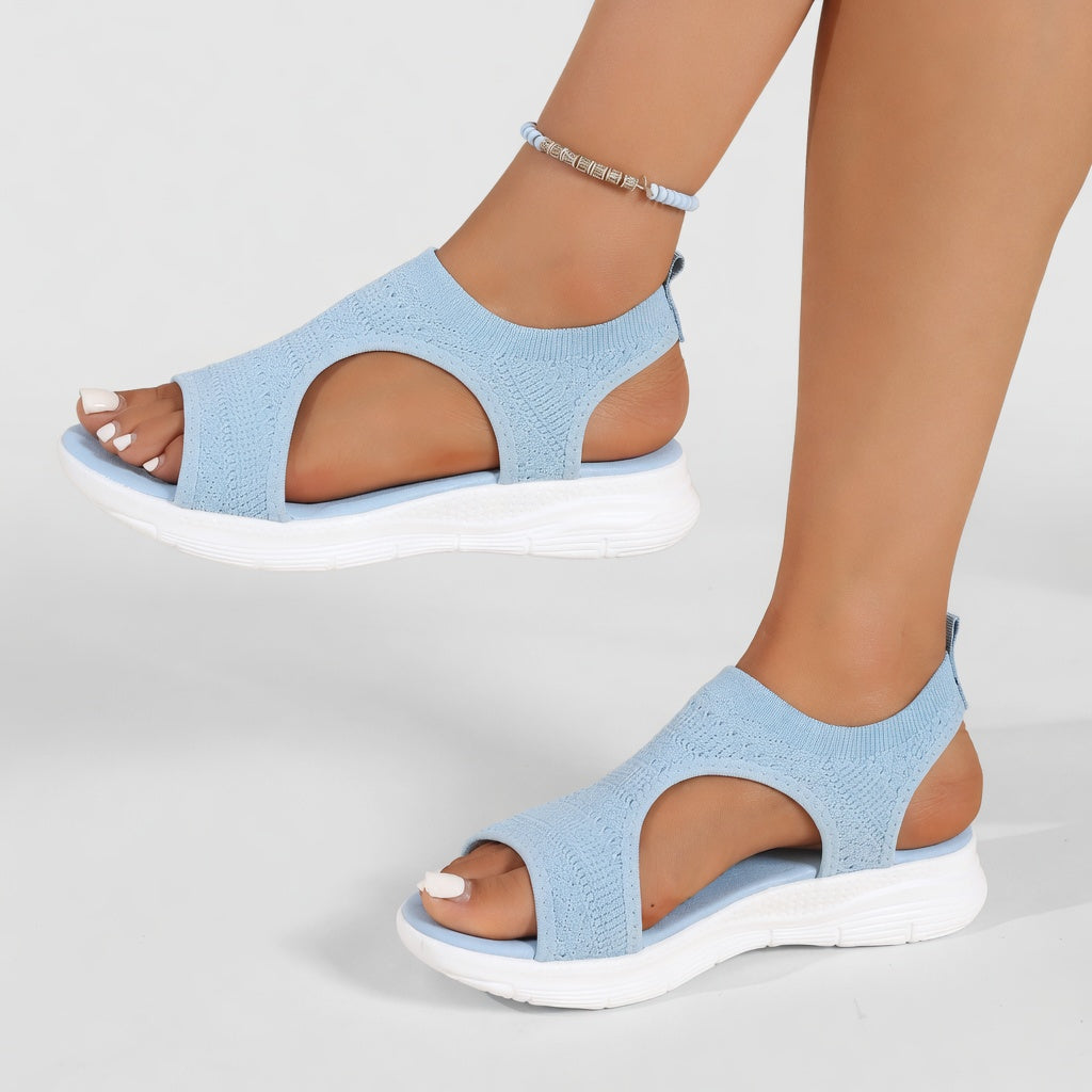 Confortine™ — Wedge Sandal with Open Toe, Soft Sole