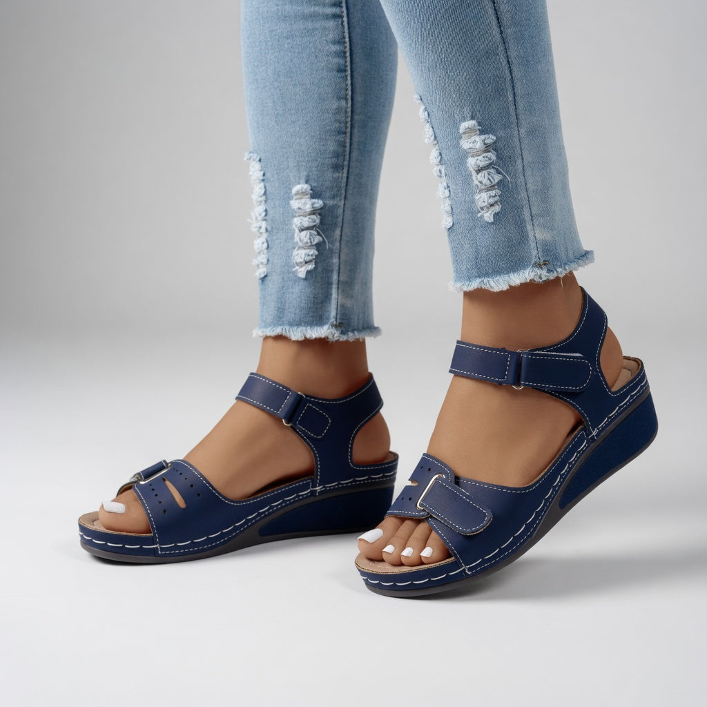 Clothilde™ — Comfortable Everyday Adjustable Wedge Sandal