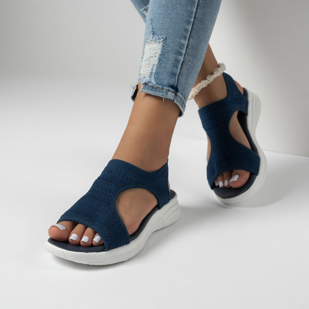 Confortine™ — Wedge Sandal with Open Toe, Soft Sole