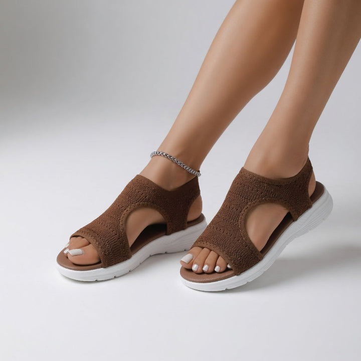 Confortine™ — Wedge Sandal with Open Toe, Soft Sole
