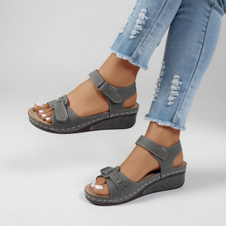 Clothilde™ — Comfortable Everyday Adjustable Wedge Sandal