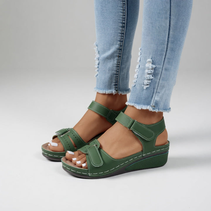 Clothilde™ — Comfortable Everyday Adjustable Wedge Sandal
