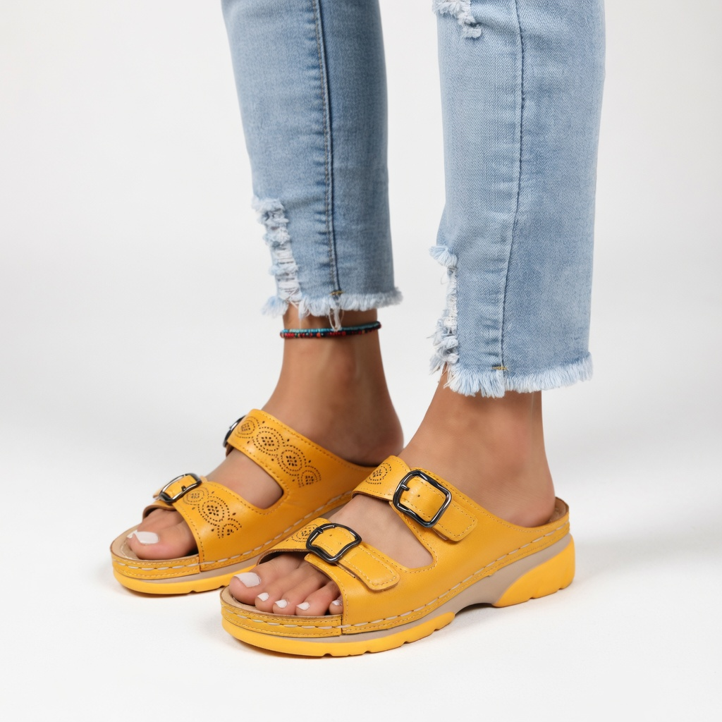 Jardinelle™ — Double Strap Comfort Wedge Sandal