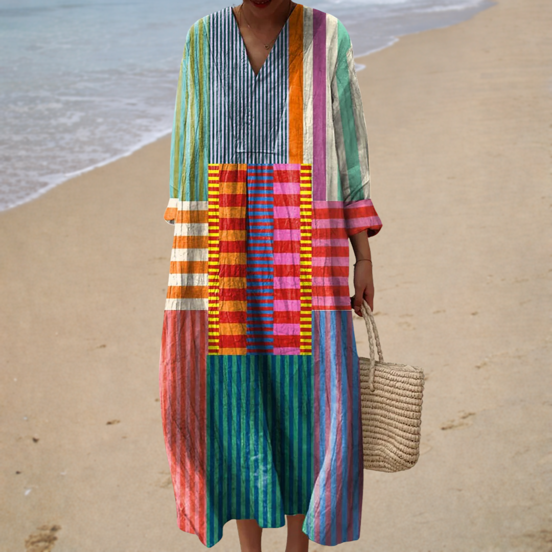 Frida | Colorblock Artistic Dress