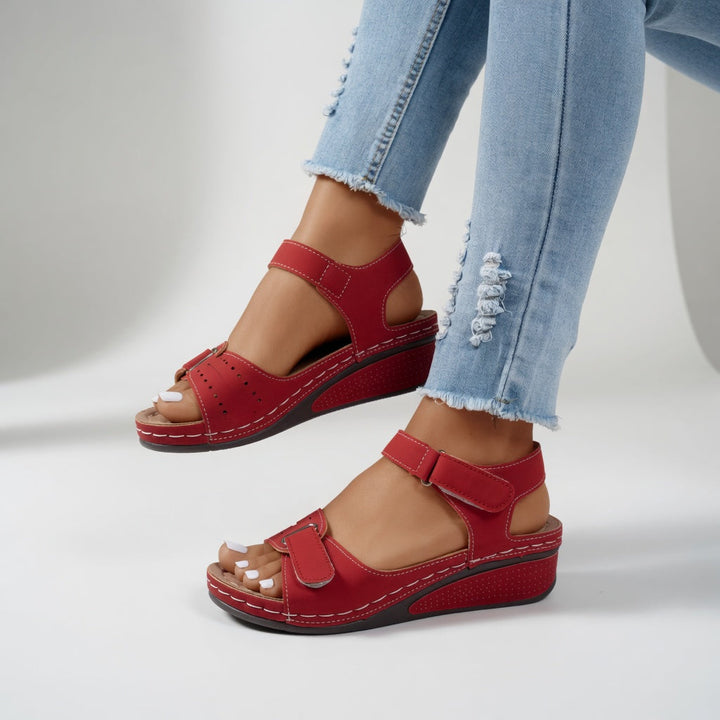 Clothilde™ — Comfortable Everyday Adjustable Wedge Sandal