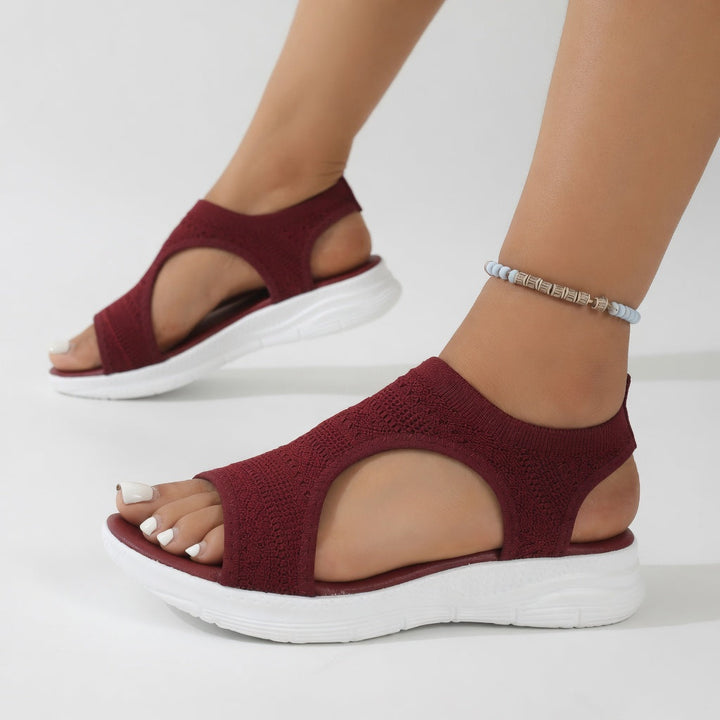 Confortine™ — Wedge Sandal with Open Toe, Soft Sole