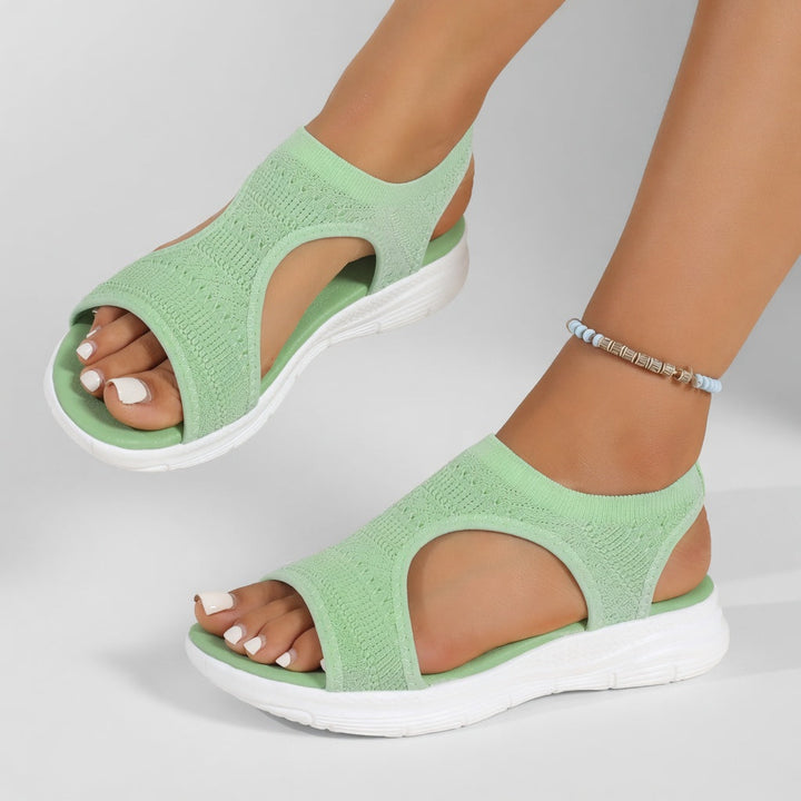 Confortine™ — Wedge Sandal with Open Toe, Soft Sole