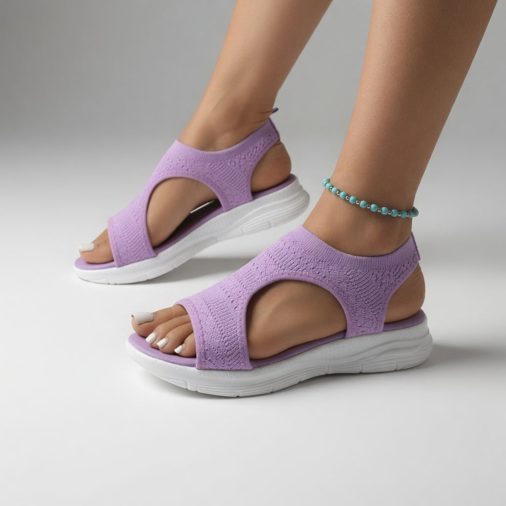 Confortine™ — Wedge Sandal with Open Toe, Soft Sole