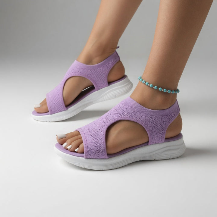 Confortine™ — Wedge Sandal with Open Toe, Soft Sole