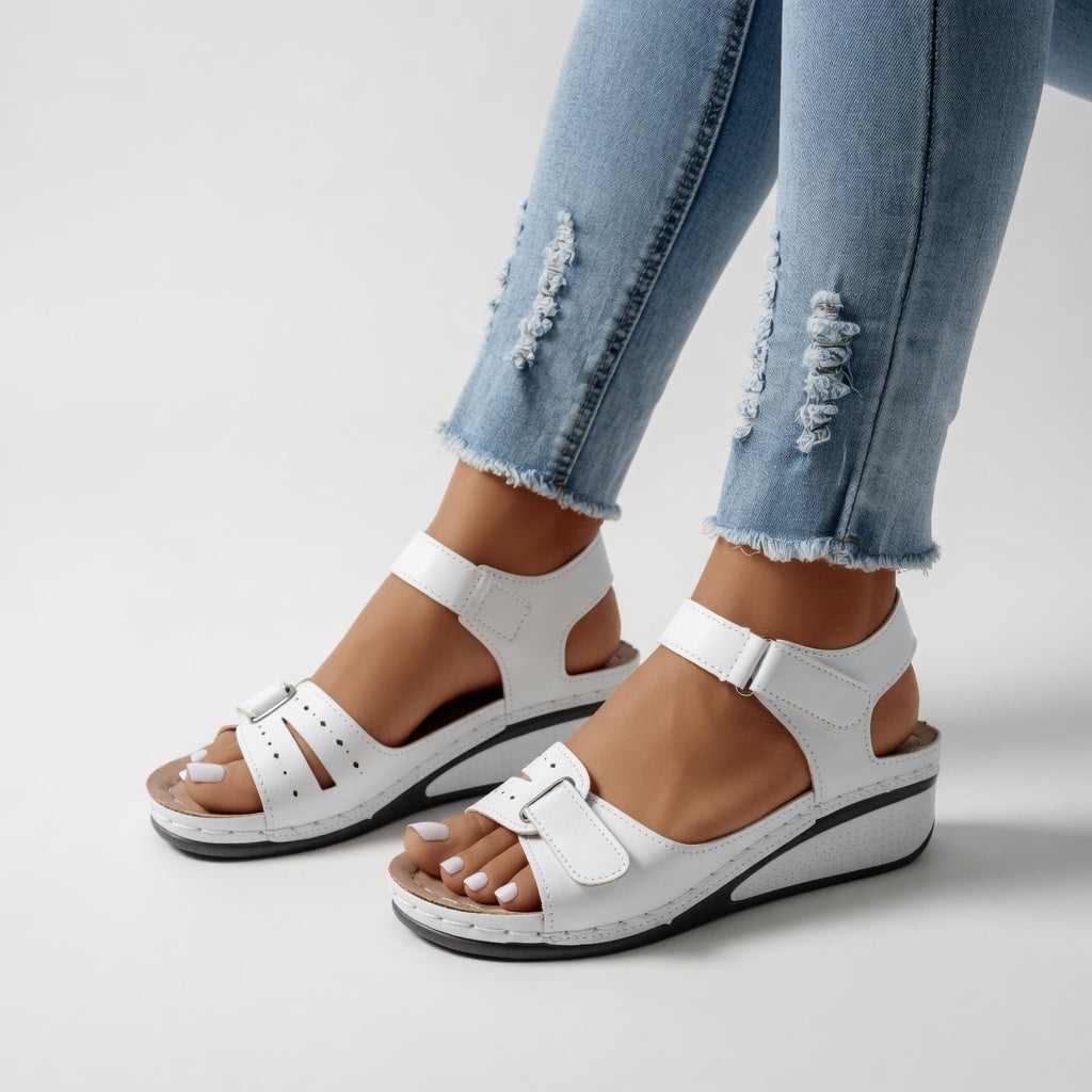 Clothilde™ — Comfortable Everyday Adjustable Wedge Sandal