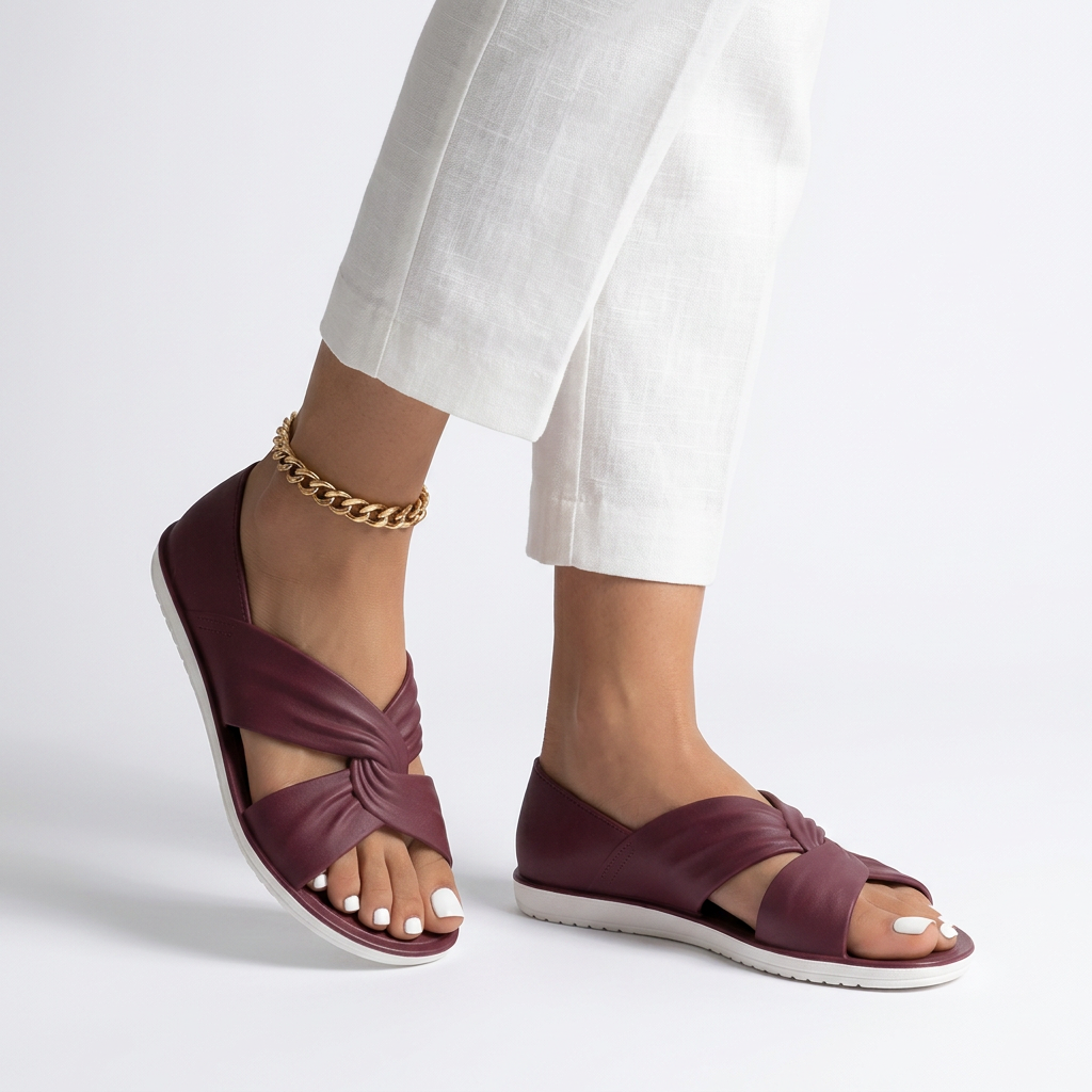 Orinthie™ — Cross-Strap Flat Mule for Everyday Natural Comfort