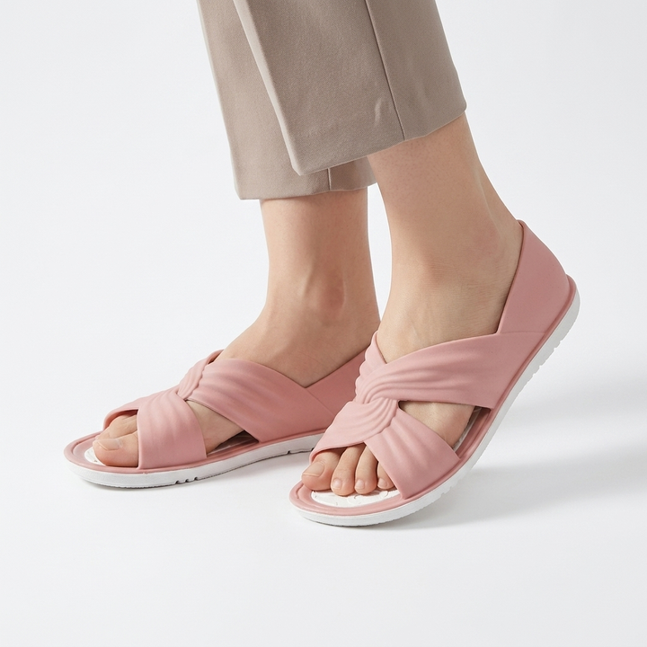 Orinthie™ — Cross-Strap Flat Mule for Everyday Natural Comfort