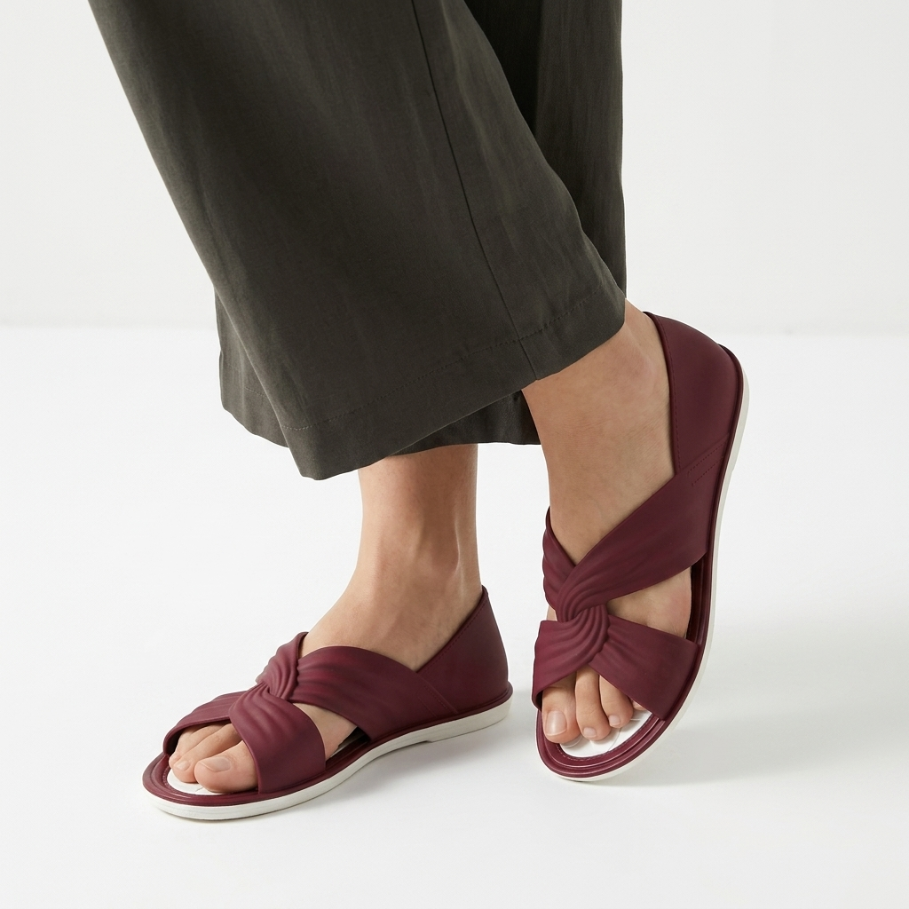 Orinthie™ — Cross-Strap Flat Mule for Everyday Natural Comfort