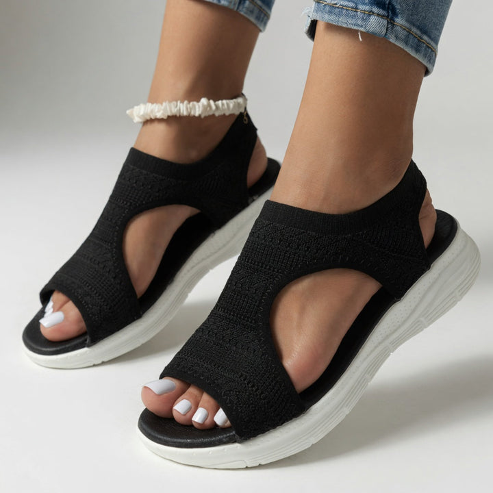 Confortine™ — Wedge Sandal with Open Toe, Soft Sole