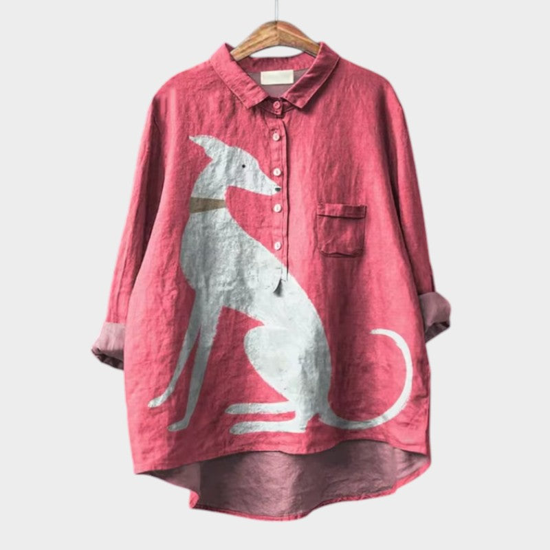 Ondine | Playful Animal Print Blouse